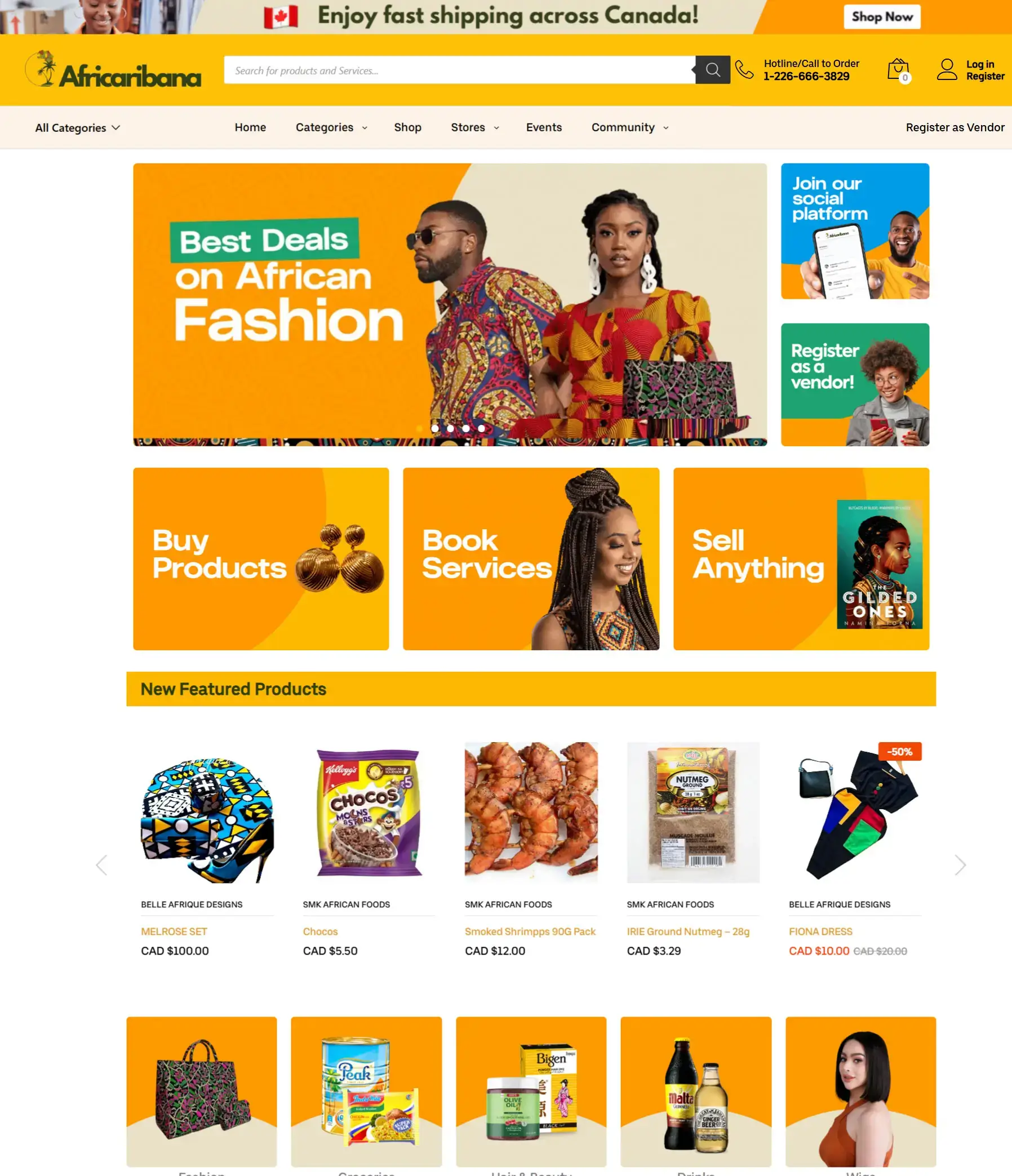 Genuine Africaribana website or published project screenshot