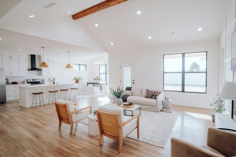 Residential property interior representing home and field services